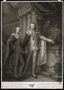 Portrait of Grand Dukes Alexander Pavlovich and Constantine Pavlovich of Russia by James Walker