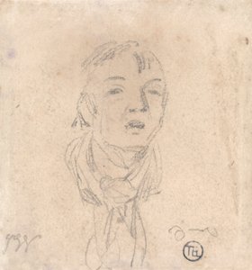 Head of a Man Wearing a Loose Scarf