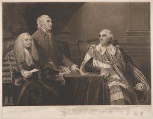 John Dunning, 1st Baron Ashburton, with Colonel Isaac Barre and William Petty, 2nd Earl of Shelburne, Marquis of Lansdowne