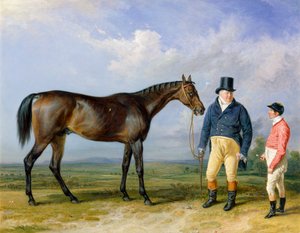 Rockingham with His Owner, John Theobald, and Jockey, Jem Robinson