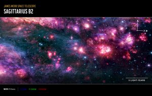 Sagittarius B2 (MIRI Compass Image) by James Webb Space Telescope (NASA)