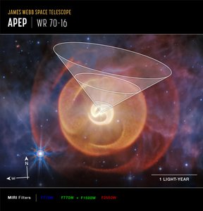 Wolf-Rayet Apep (MIRI Compass Image) by James Webb Space Telescope (NASA)