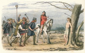 Edmund, King of East Anglia, killed by the Danes, 9th Century, 1864