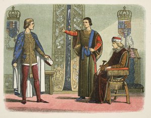 Henry VI and the Dukes of York and Somerset, September 1450, from A Chronicle of England BC 55 to AD 1485, pub. London