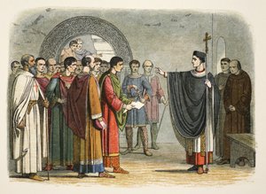 Thomas Becket forbids the Earl of Leicester to pass sentence on him