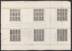 Cobham Hall, Kent: Design for Windows by James Wyatt
