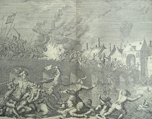 Maastricht, Netherlands is Sacked by the Prince of Parma by Jan (after) Luyken