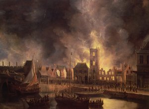 The Great Fire in the Old Town Hall, Amsterdam