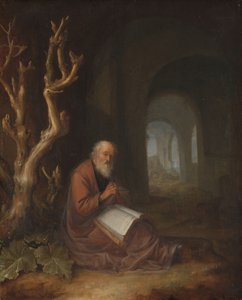 A Hermit Praying in a Ruin
