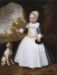 Portrait of a Boy with a Dog by Jan Albertsz Rootius