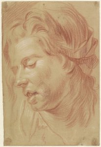 Head of a Woman with Half-Open Mouth