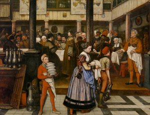 Frans Floris Attending a Banquet of the Guild of Saint Luke