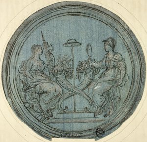 Roundel with Justice and Prudence by Jan Baptist Weenix