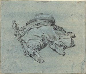 A Cavalier Lying on the Ground by Jan Both