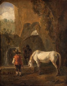 A Horse Drinking by Jan Both