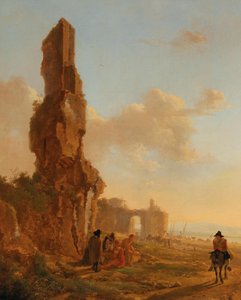 An Italianate Landscape with Ruins