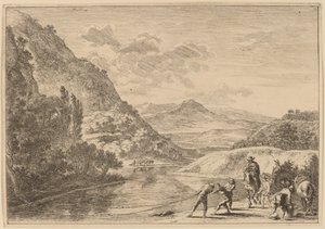 Fishermen at the Tiber, near the Soracte