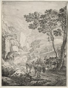 The Two Mules. Rocca Aquatico near Ancona by Jan Both