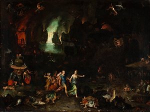 Aeneas and the Sibyl in the Underworld by Jan Brueghel the Elder