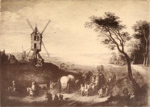 Landscape with Windmill by Jan Brueghel the Elder