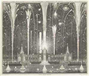 Fireworks in The Hague for the Peace of Aachen, 1749 by Jan Caspar Philips