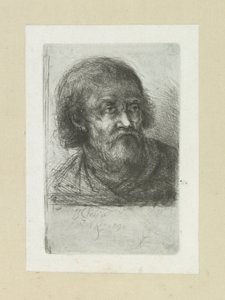 Bearded Man, Facing Right by Jan Chalon