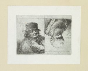 Two Male Portraits (The Compleat Work of Etchings by John Chalon) by Jan Chalon