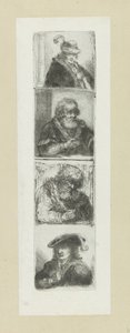 Four male portraits by Jan Chalon