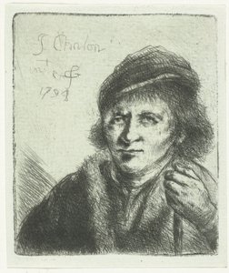 Adult Man with Hat and Cane by Jan Chalon