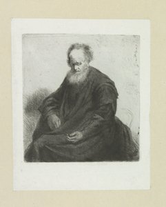 Seated Old Man with Long Cloak by Jan Chalon
