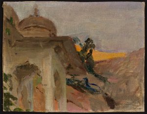 Jaipur - Nude with a Peacock. From a journey to India by Jan Ciągliński