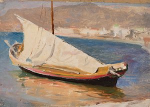 Boat with Sail - Yalta. From a Journey to Crimea by Jan Ciągliński