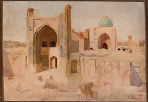 Kalan Mosque in Bukhara. From a Journey to Turkestan