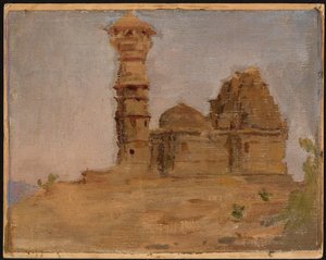 Abandoned ancient temple in Chittorgarh. From a journey to India by Jan Ciągliński