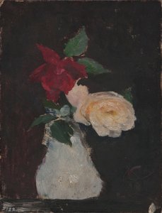 Roses in a Vase by Jan Ciągliński
