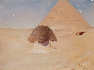 Sphinx at Night. From a Journey to Egypt by Jan Ciągliński