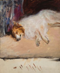 Study of a sleeping dog for "Portrait of Prince Golitsyn" by Jan Ciągliński