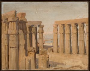 Temple in Luxor. From a Journey to Egypt by Jan Ciągliński