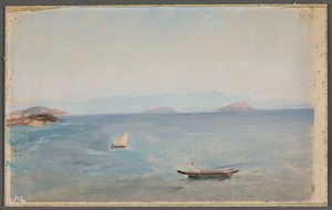View of a Mountainous Shore by the Sea. From a Journey to Constantinople by Jan Ciągliński