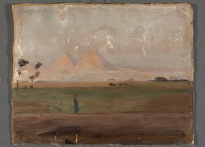 View of the Pyramids. From a Journey to Egypt by Jan Ciągliński