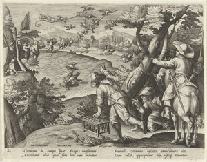 Hunting Crows and Starlings by Jan Collaert (II)