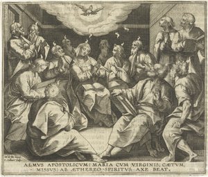Pentecost by Jan Collaert (II)