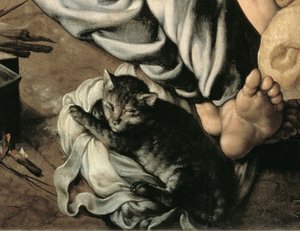 The Holy Family around a Fire (detail)