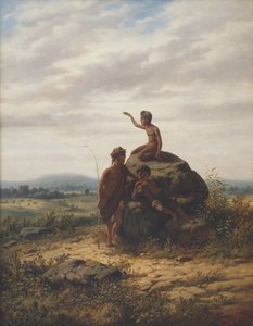 An extensive Indonesian landscape with young cowherds