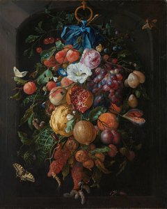 Festoon of Fruit and Flowers by Jan Davidsz de Heem