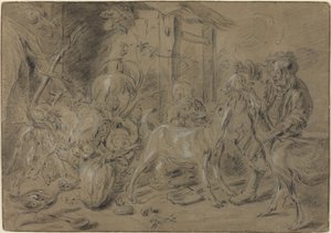 Still Life with Two Children Feeding Goats by Jan Fyt