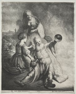 Lot and His Daughters by Jan Georg van Vliet