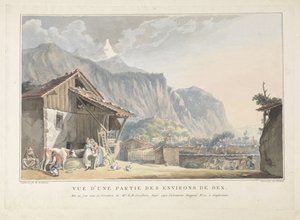 View of the Surroundings of Bex in Switzerland by Jan Gerard Waldorp