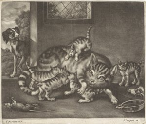 Cat with Five Kittens by Jan Griffier (I)