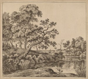 Landscape with a Bending Tree by Jan Hackaert